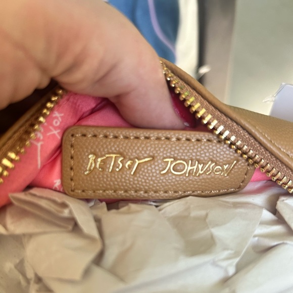 NWT- BETSY JOHNSON Football Gameday Crossbody Bag with Pink Strap - Picture 7 of 7